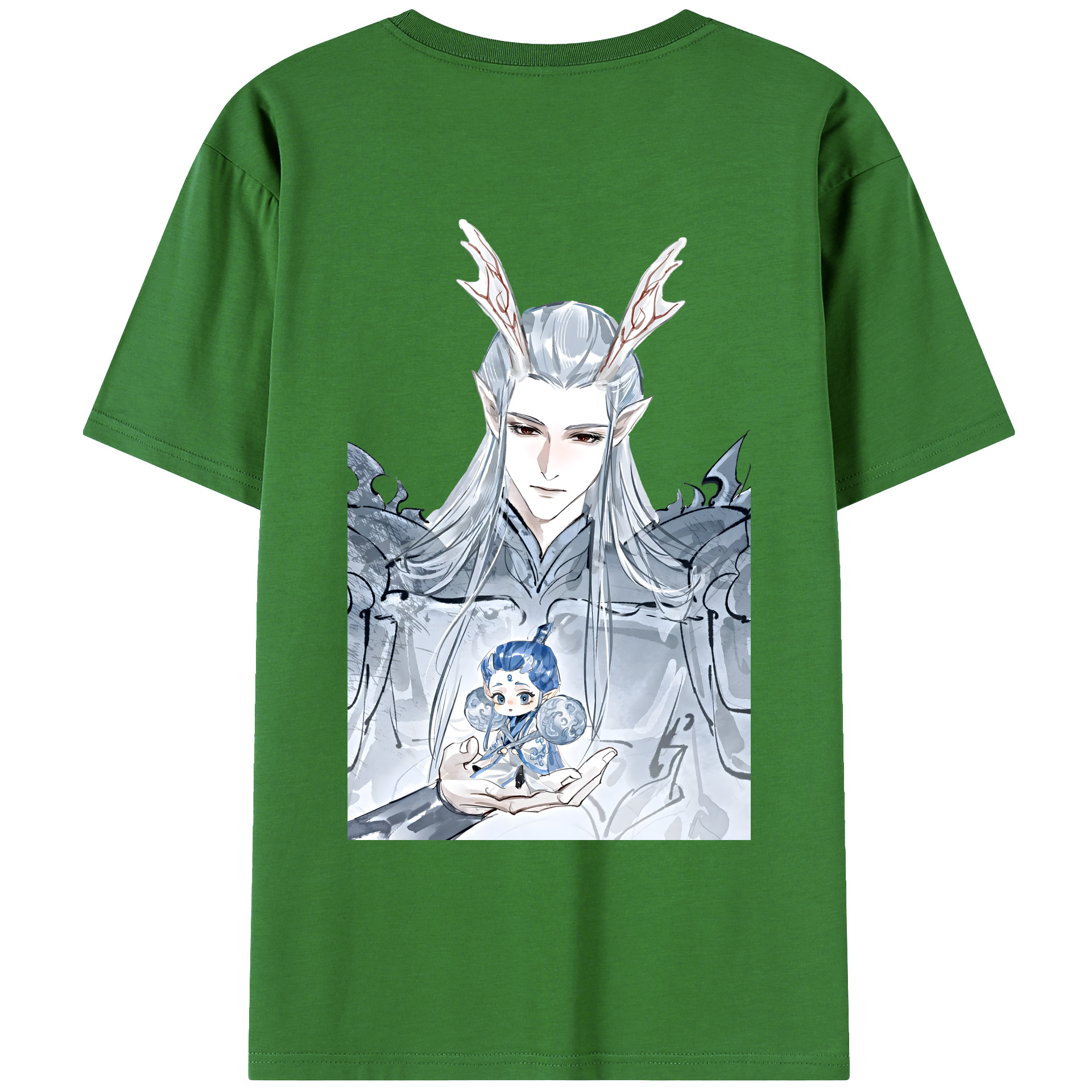 （画像用） Ne Zha 2 ナタ 魔童の大暴れ レディース半袖Tシャツ(バックプリント)